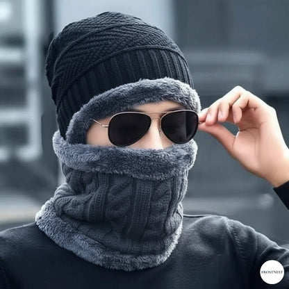 Men Woolen Cap with Face Cover