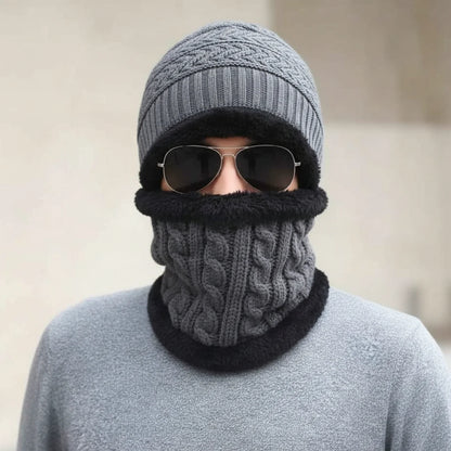 Men Woolen Cap with Face Cover