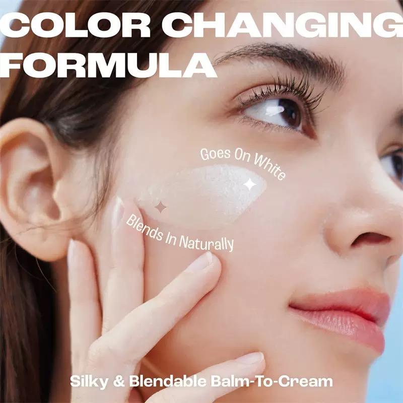 ✨ Korean 2-in-1 Color-Changing Foundation Stick + Travel Brush