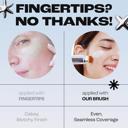 ✨ Korean 2-in-1 Color-Changing Foundation Stick + Travel Brush