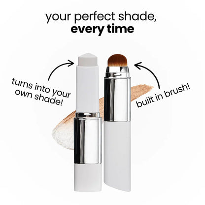 ✨ Korean 2-in-1 Color-Changing Foundation Stick + Travel Brush